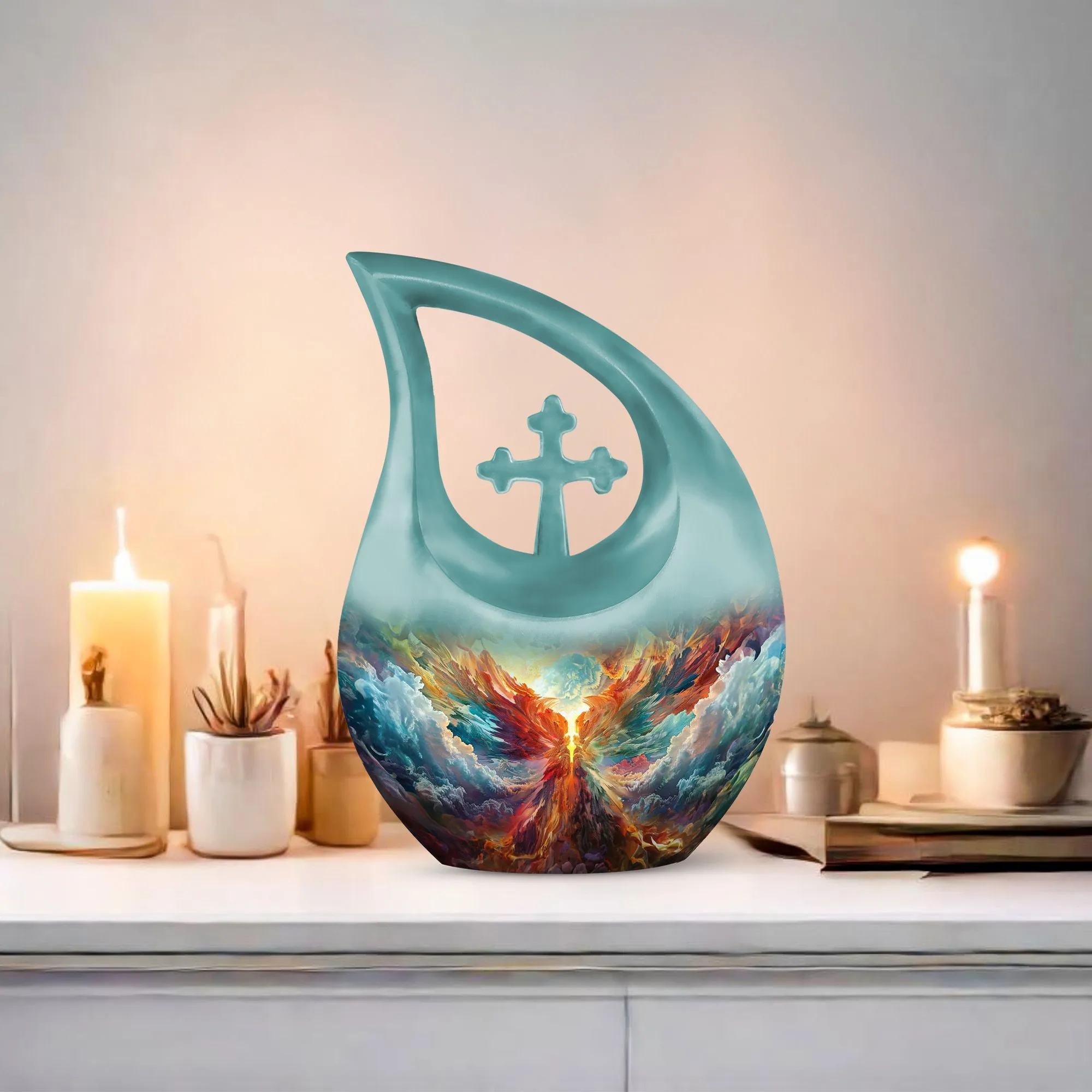 Phoenix Nebula Awakening Memorial Urn to Honor the Departed