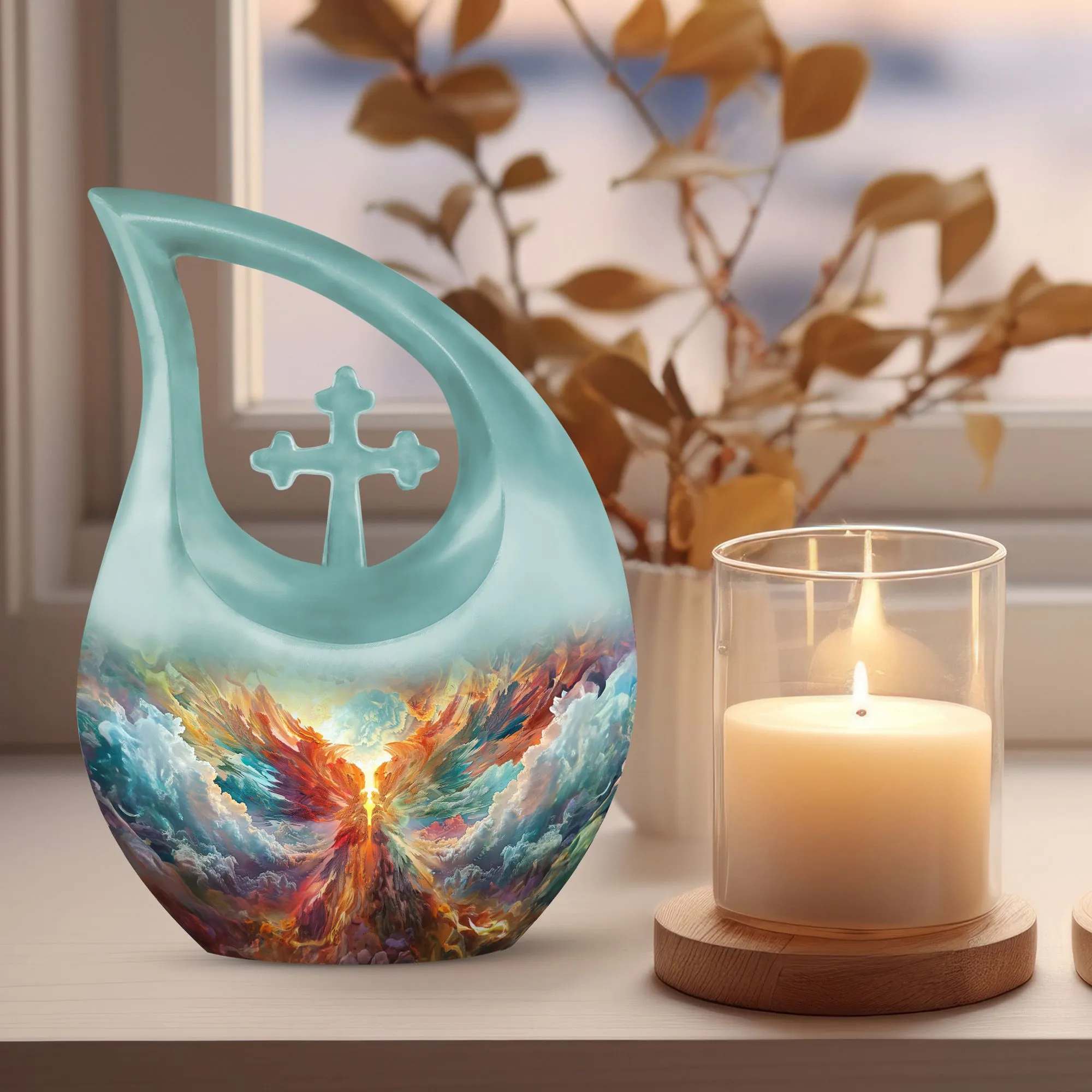 Phoenix Nebula Awakening Memorial Urn to Honor the Departed