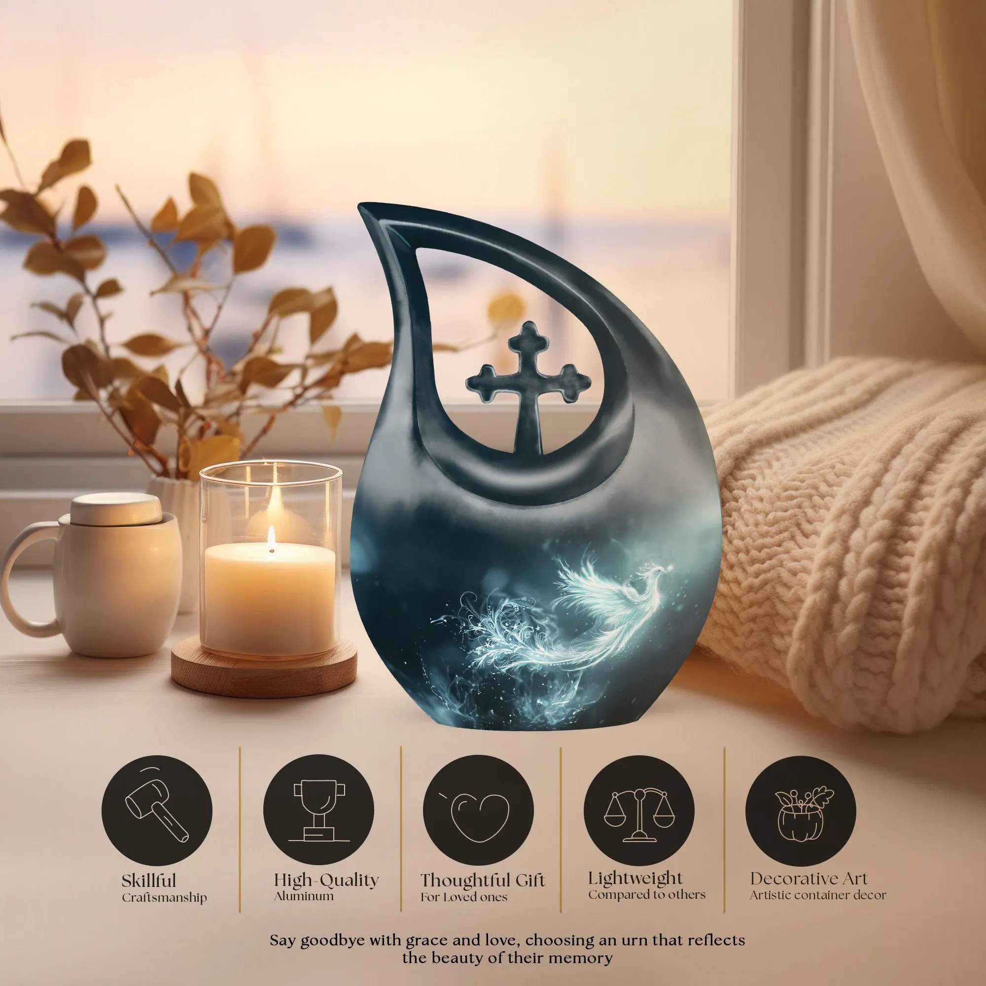 Phoenix Urn - Personalized Commemoration with Custom Urn