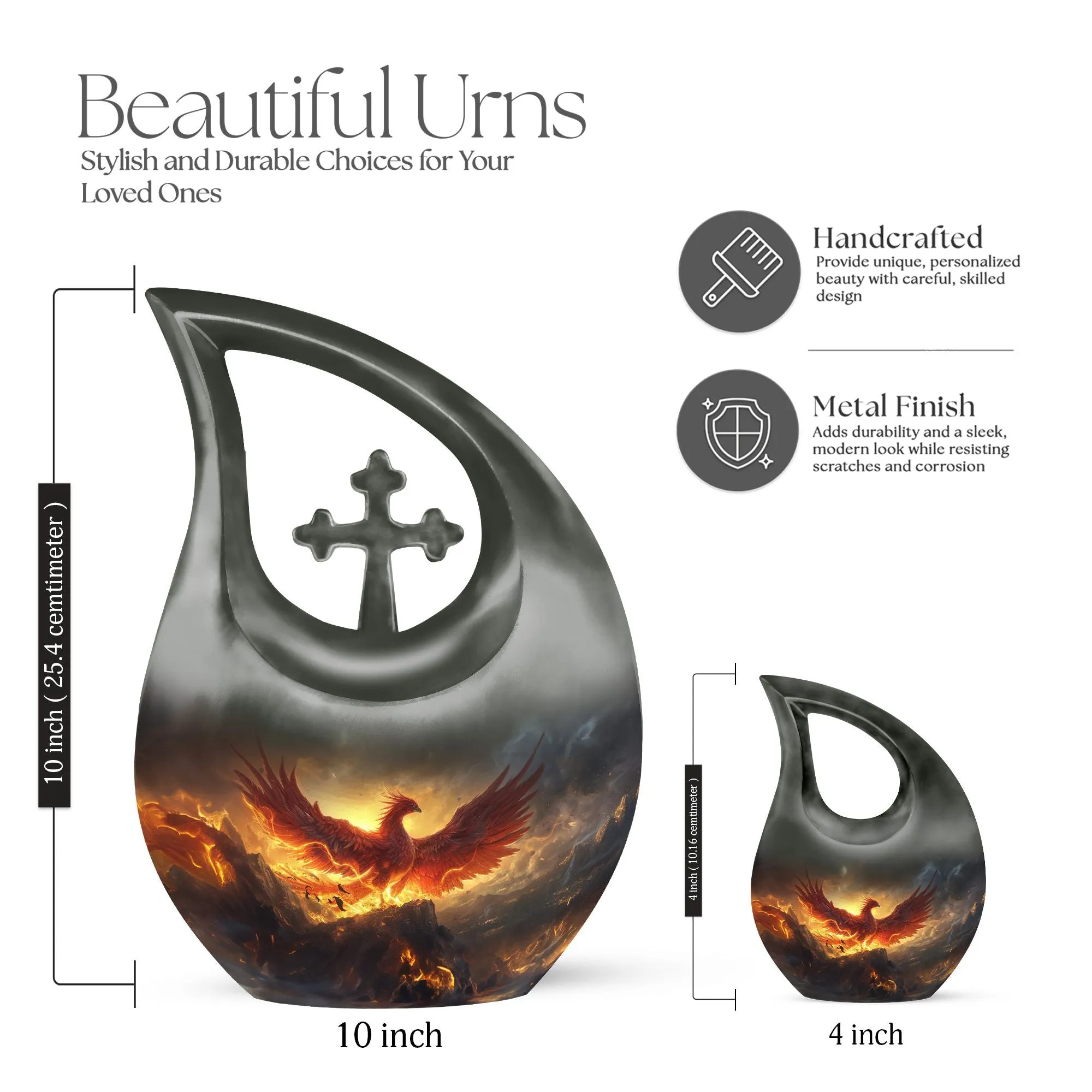 Phoenix Urn - Small, Endearing Keepsake Memorial Urn