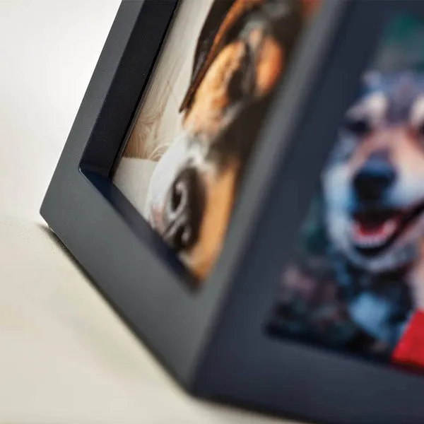 Photo Cube Urn for Pet Ashes -  Navy