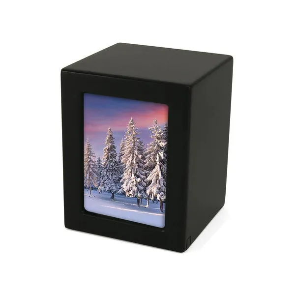Photo Urn for Pet Ashes - Black
