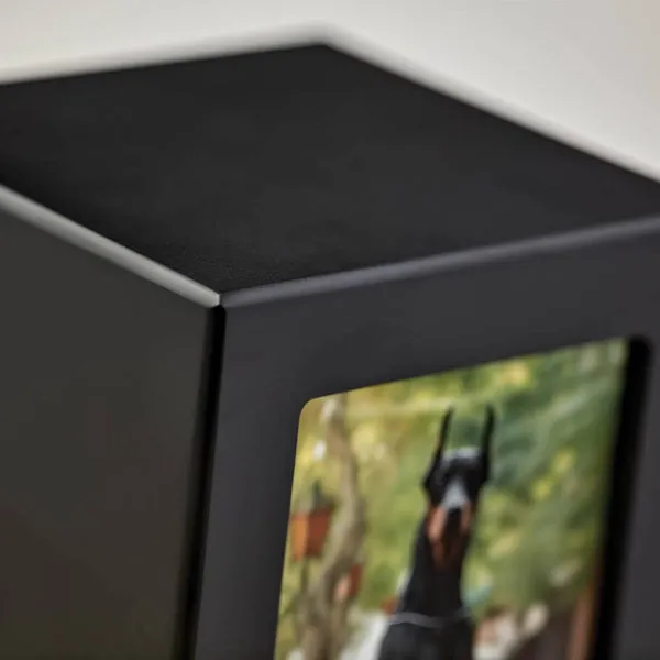Photo Urn for Pet Ashes - Black