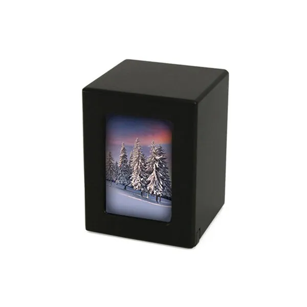 Photo Urn for Pet Ashes - Black