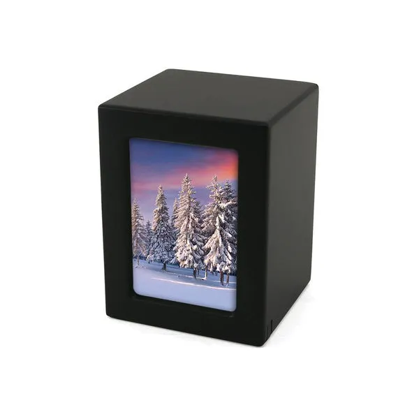 Photo Urn for Pet Ashes - Black