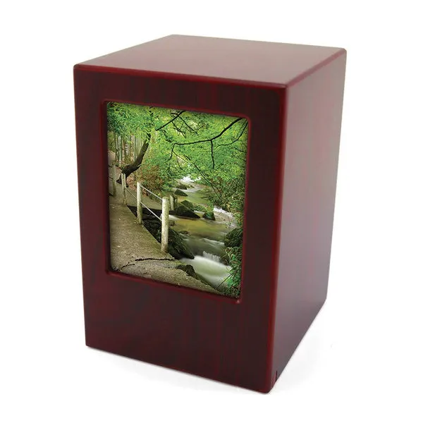 Photo Urn for Pet Ashes - Cherry