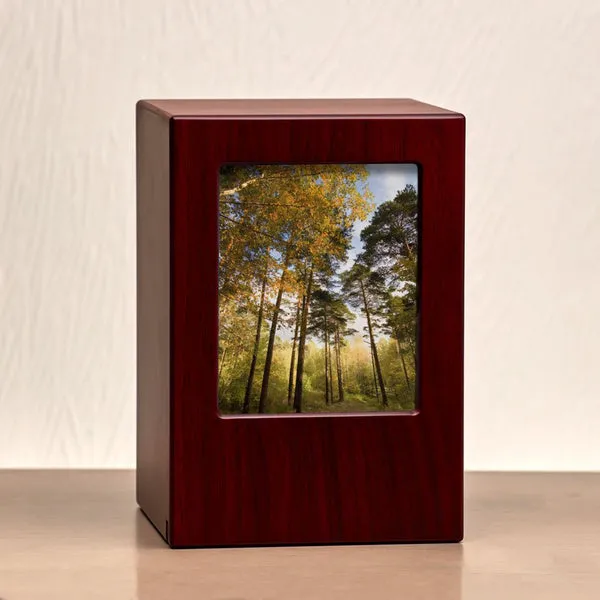 Photo Urn for Pet Ashes - Cherry