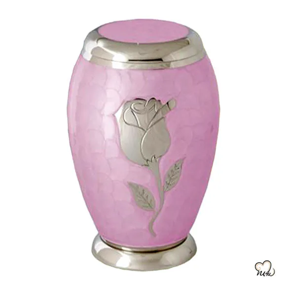 Pink Floral Design Cremation Urn