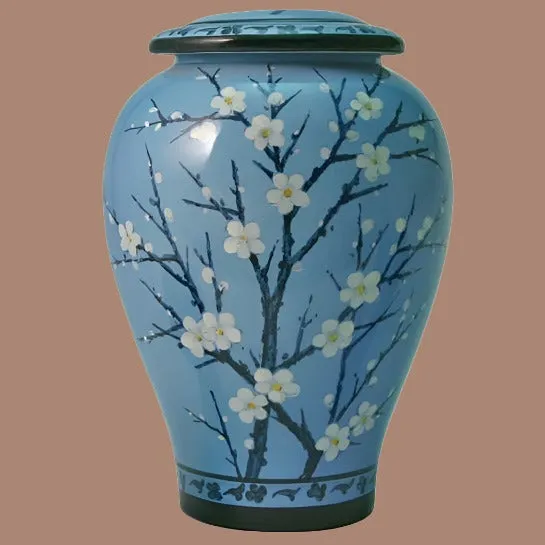 Plum Blossom Ceramic, Cremation Urn