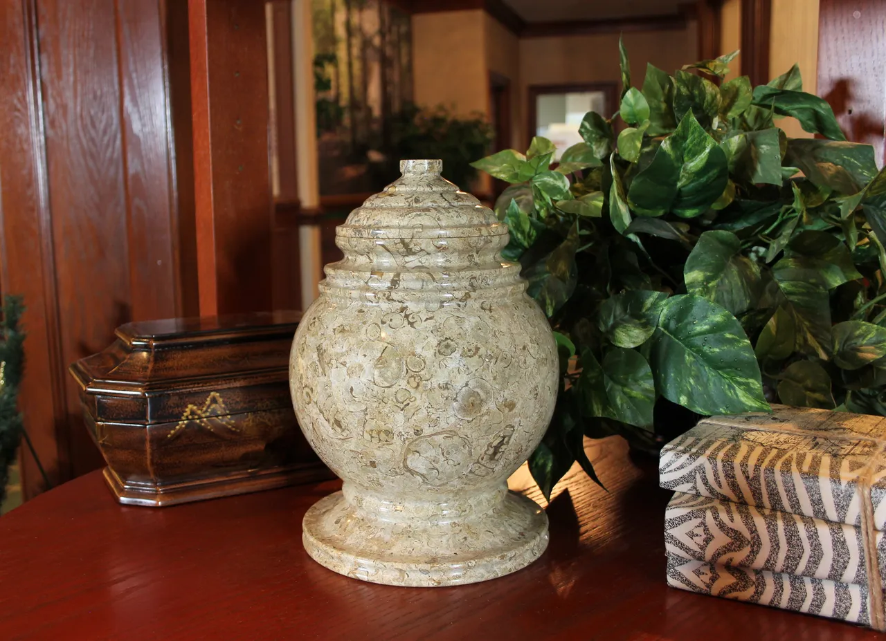 Princess Marble Urn - Fossil Stone