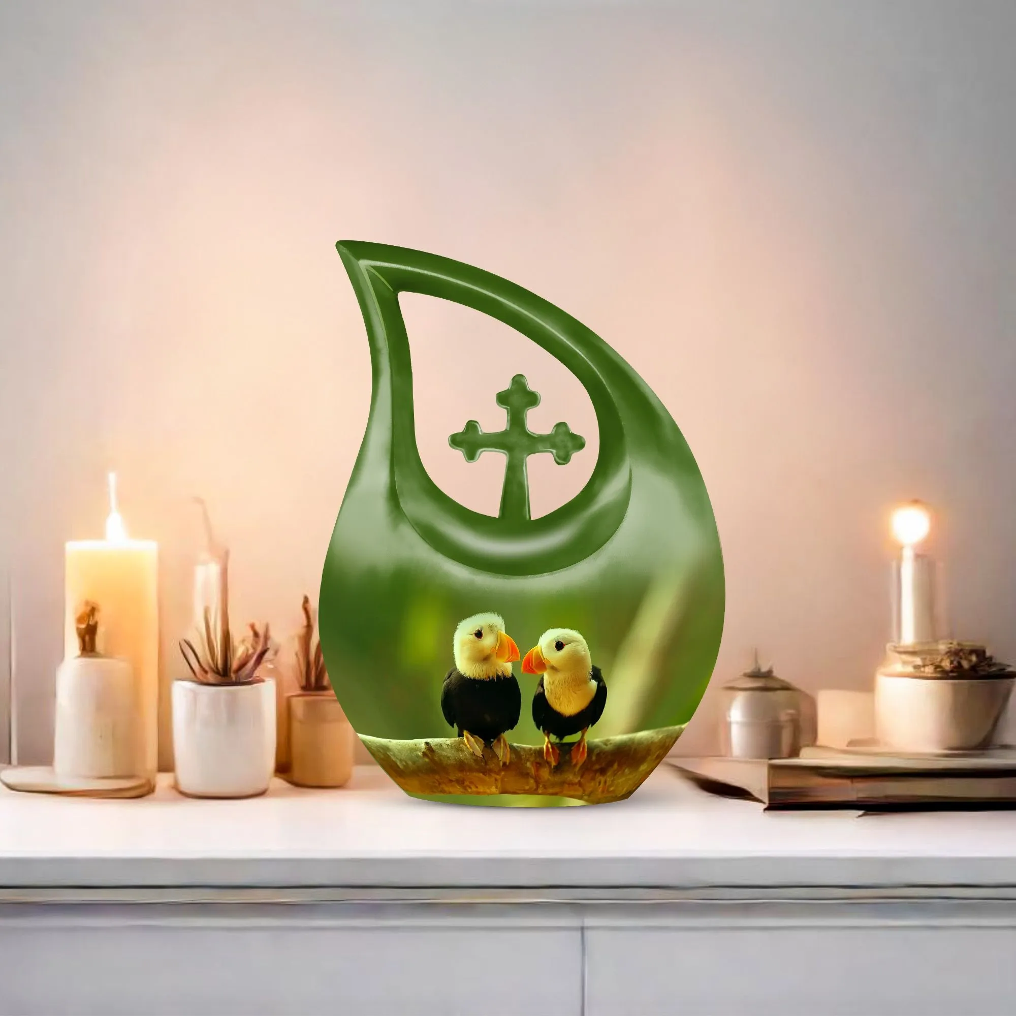 Puffin Bird -Keepsake Cremation Urn For Human Ashes