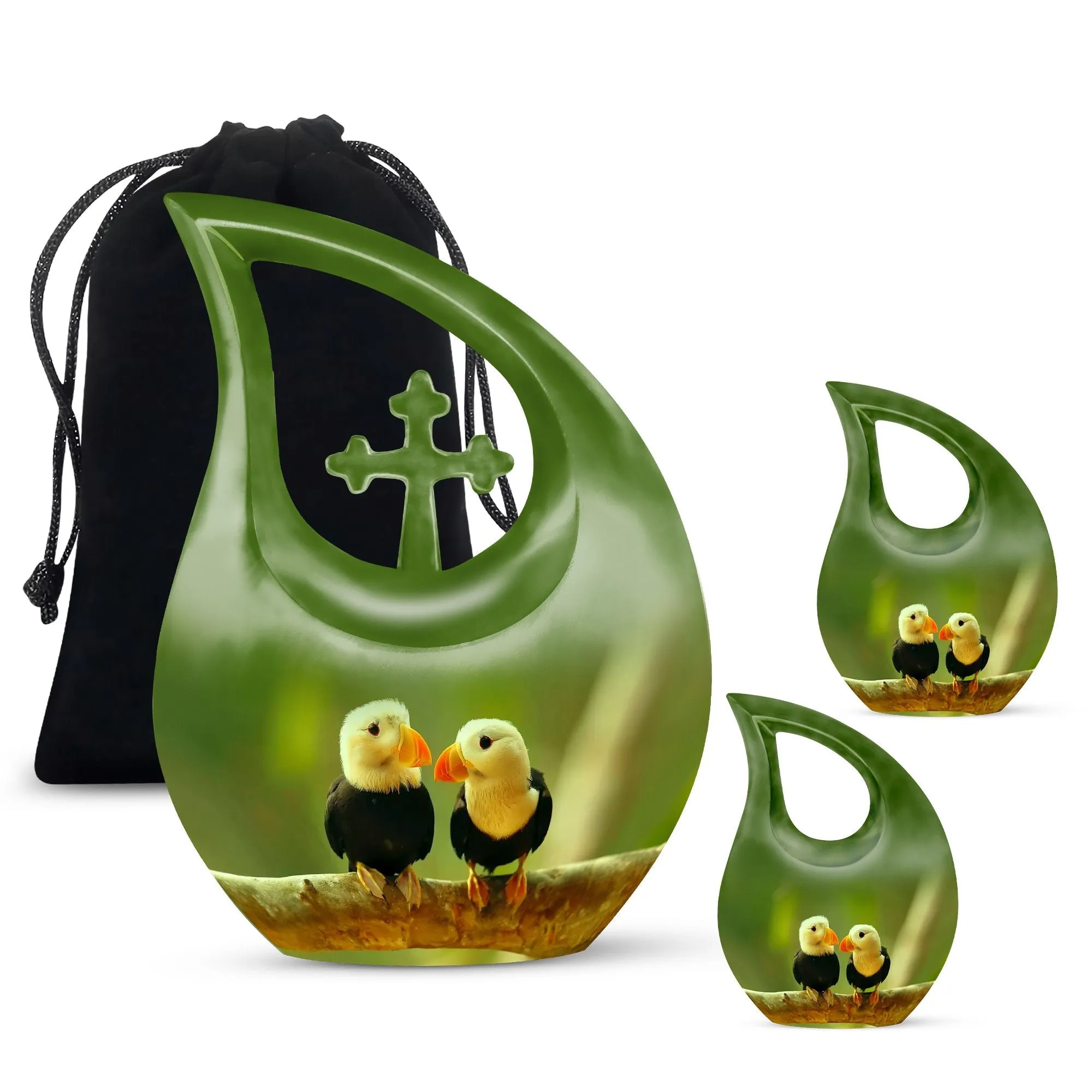 Puffin Bird -Keepsake Cremation Urn For Human Ashes