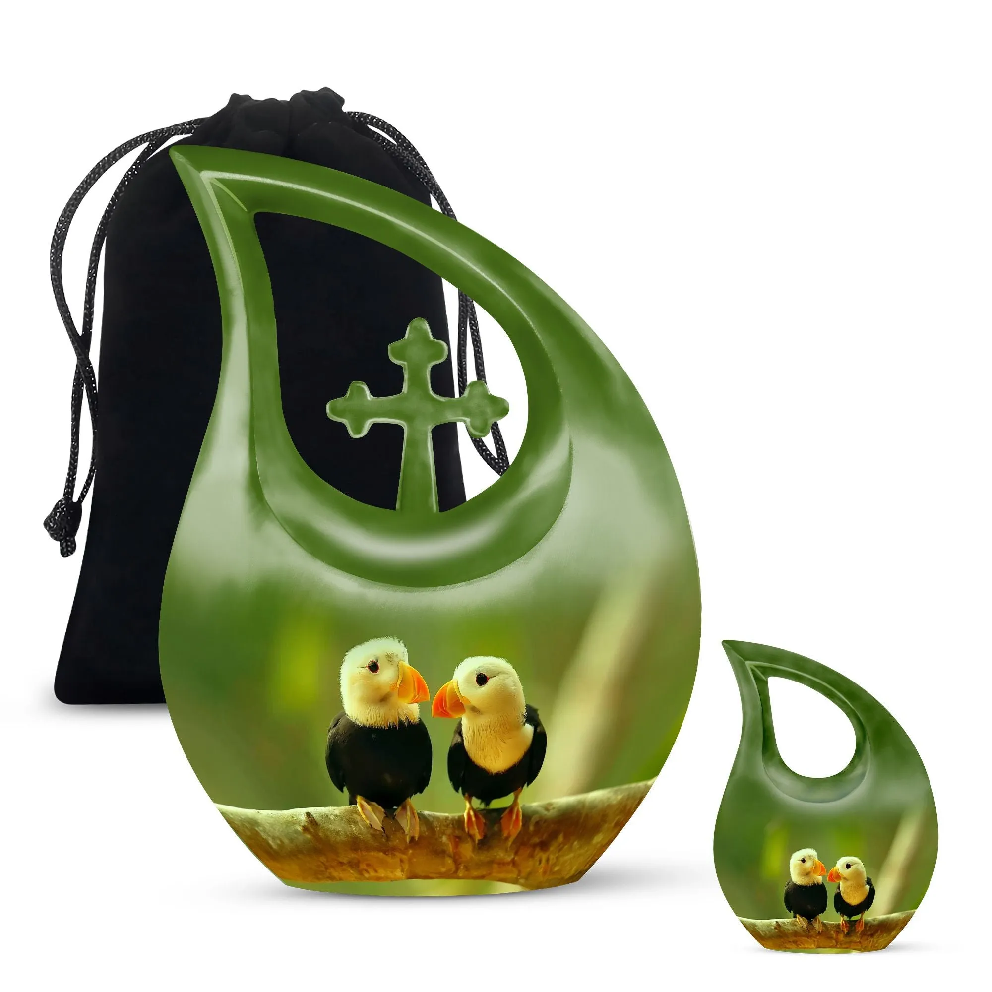 Puffin Bird -Keepsake Cremation Urn For Human Ashes