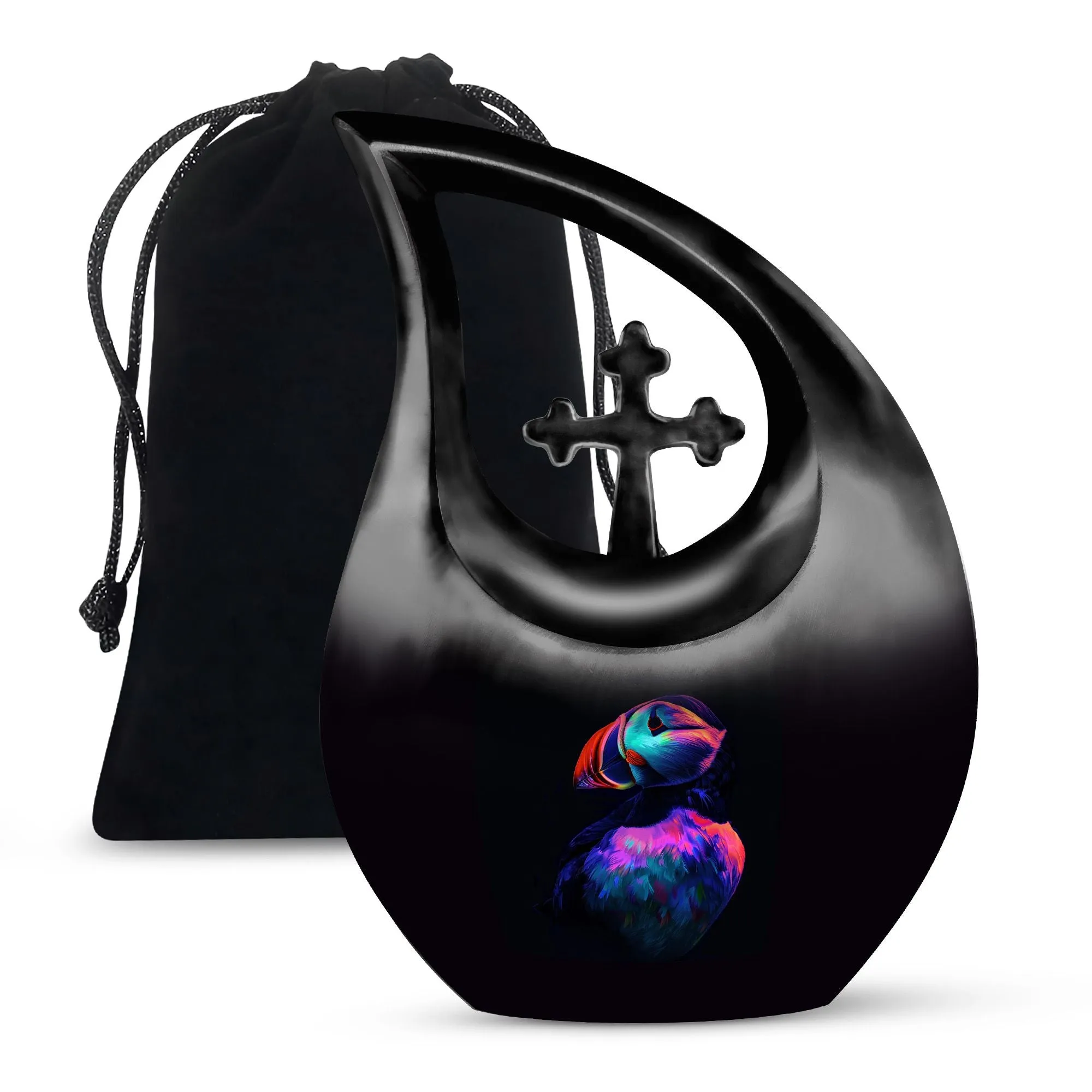 Puffin Bird Urn -  Container For Cremated Adult Human Ashes