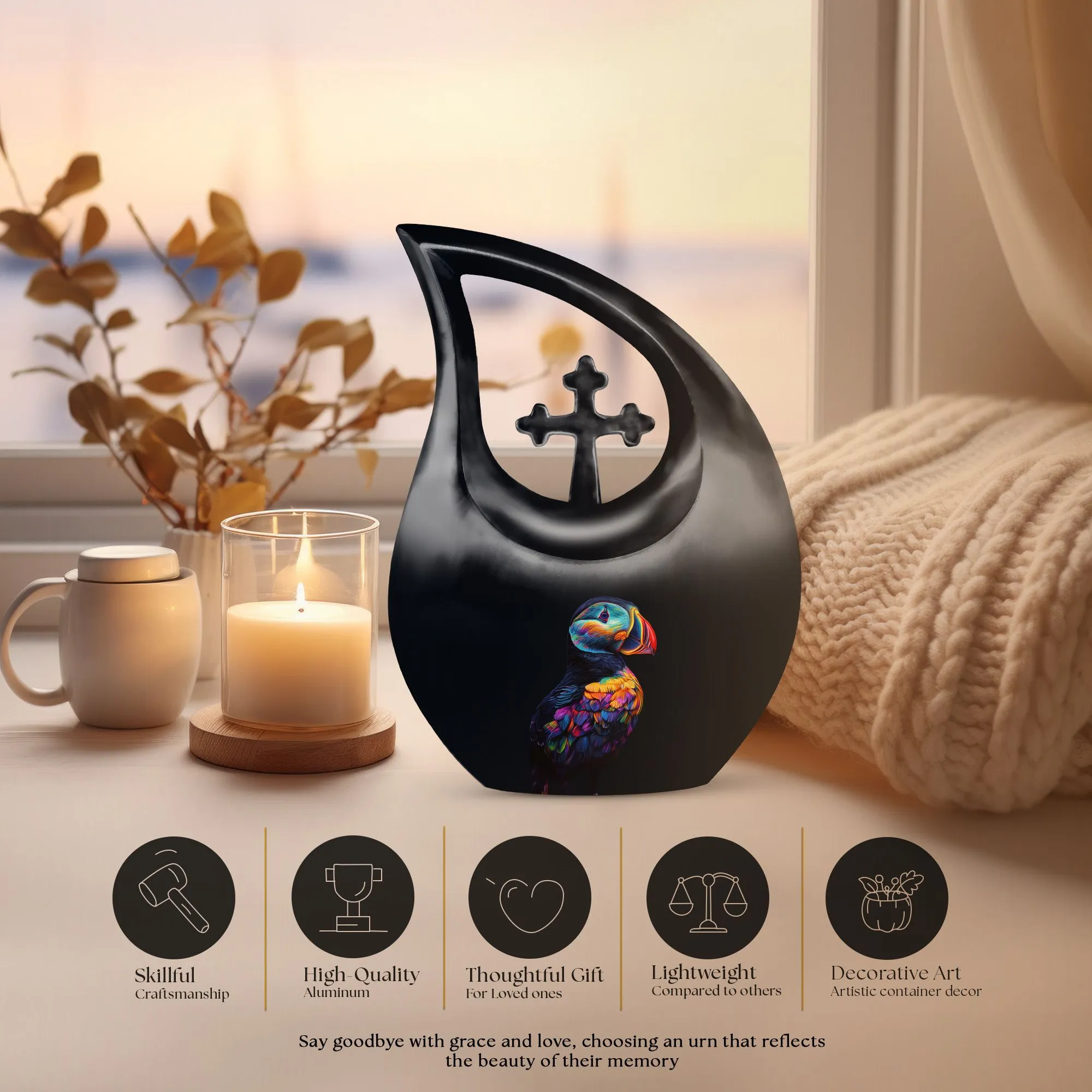 Puffin Bird Urn - Perfect Memorials Cremation Urn