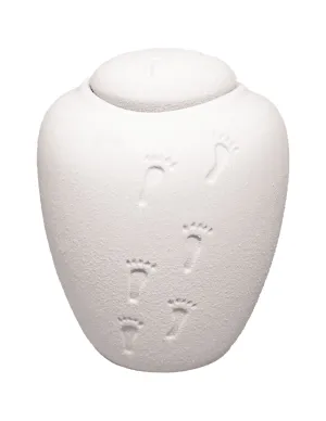 Quartz White - Oceane Sand & Gelatin Biodegradable Cremation Urn