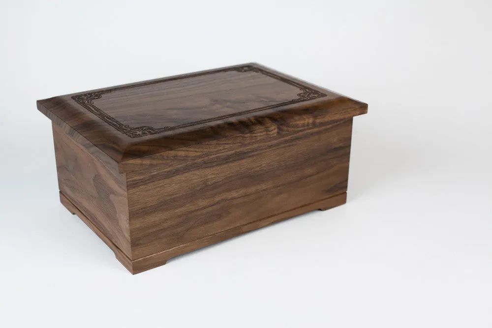 Renaissance Solid Wood Cremation Urn (Made in USA)