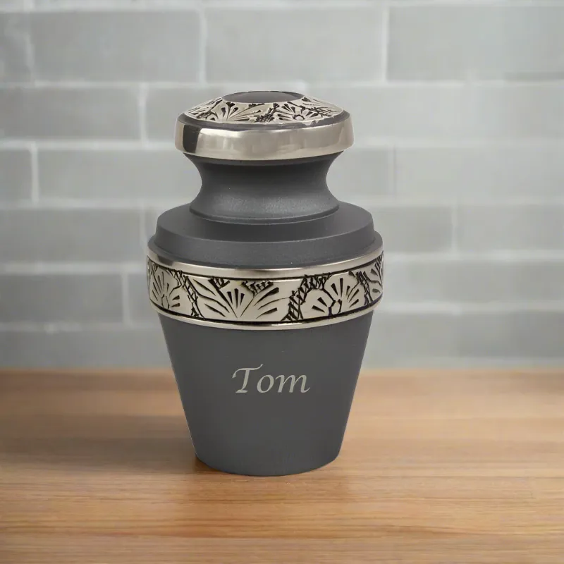 Rustic Pewter Keepsake Urn