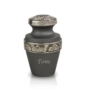 Rustic Pewter Keepsake Urn