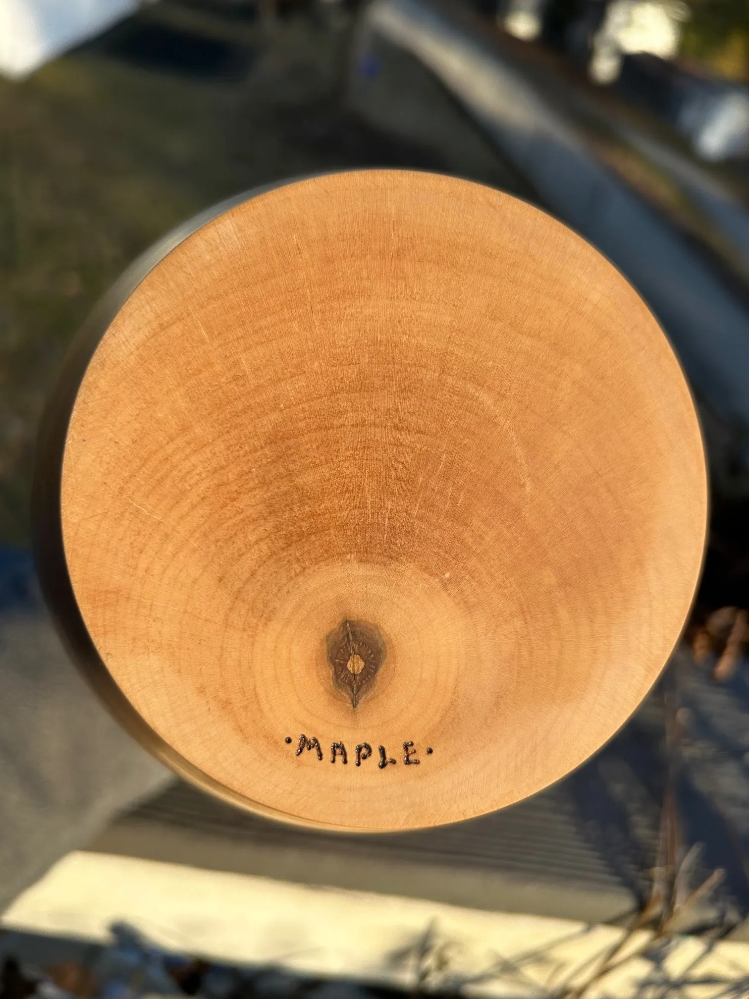 Salvaged Maple Wood Turned Urn 15