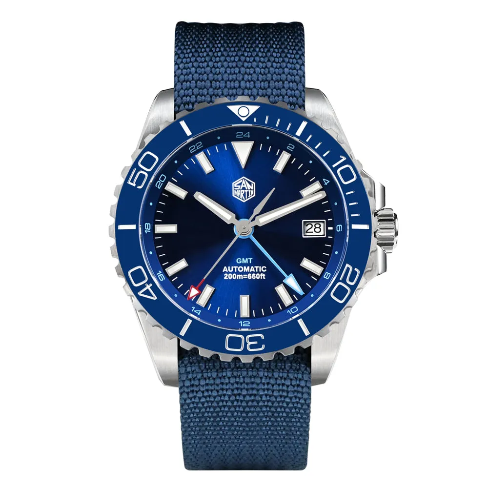 San Martin 39mm Diver GMT Watch SN0136