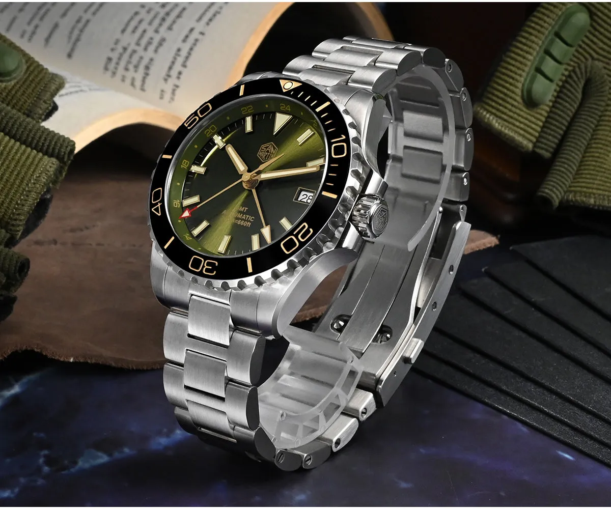 San Martin 39mm Diver GMT Watch SN0136
