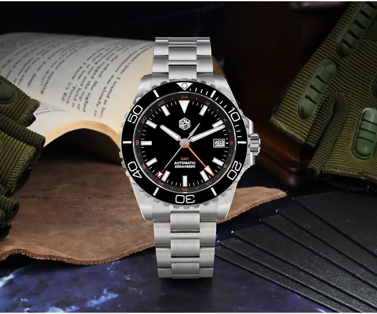 San Martin 39mm Diver GMT Watch SN0136