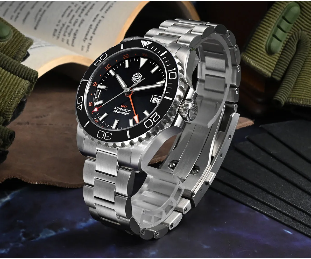San Martin 39mm Diver GMT Watch SN0136