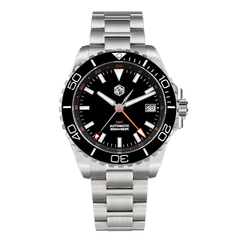 San Martin 39mm Diver GMT Watch SN0136