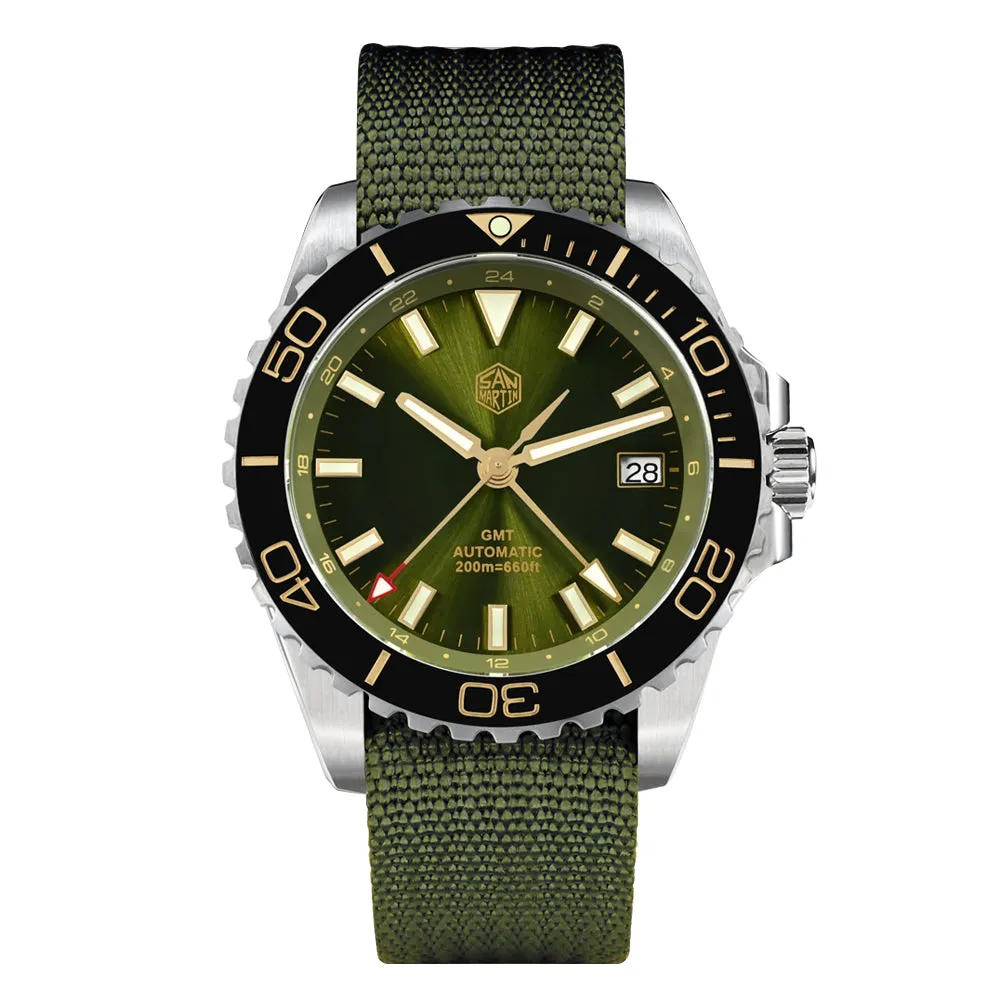 San Martin 39mm Diver GMT Watch SN0136