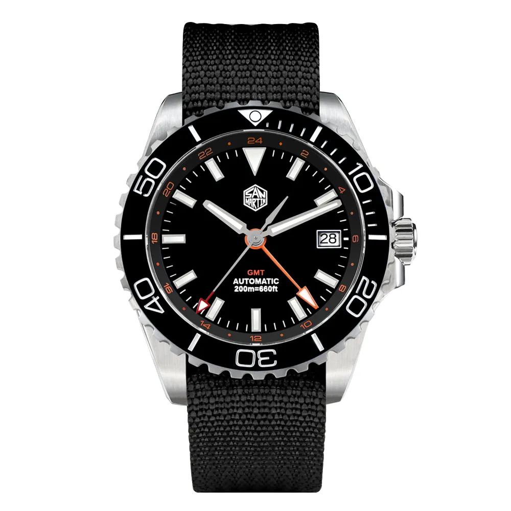 San Martin 39mm Diver GMT Watch SN0136