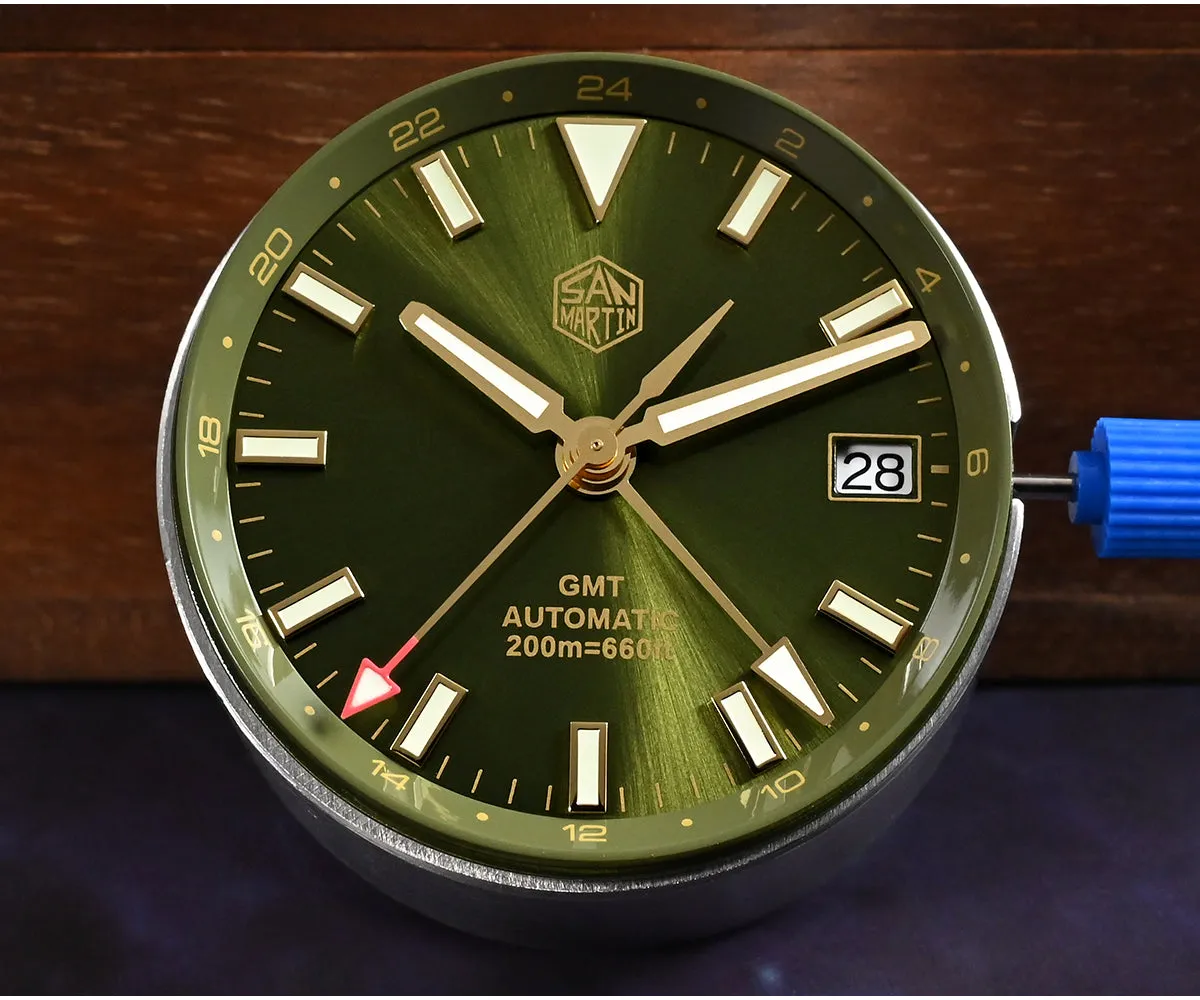 San Martin 39mm Diver GMT Watch SN0136