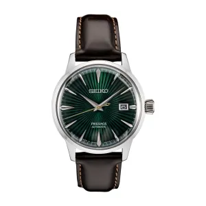 Seiko Presage Collection Green Pressed Pattern Automatic Watch, SRPD37