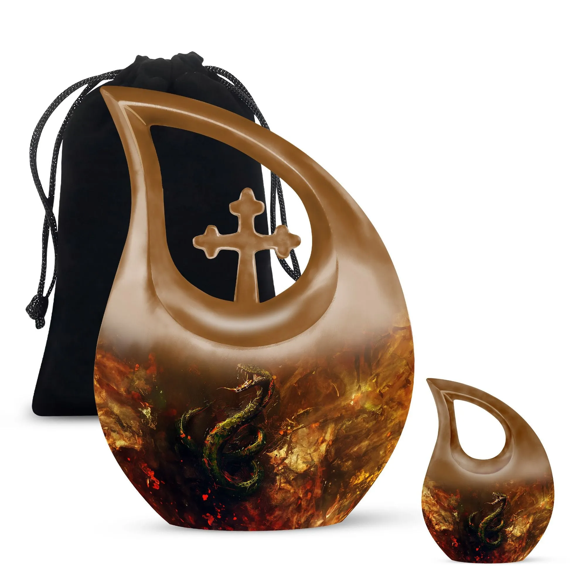 Serpentine Elegance Memorial - Snake Urn for Ashes