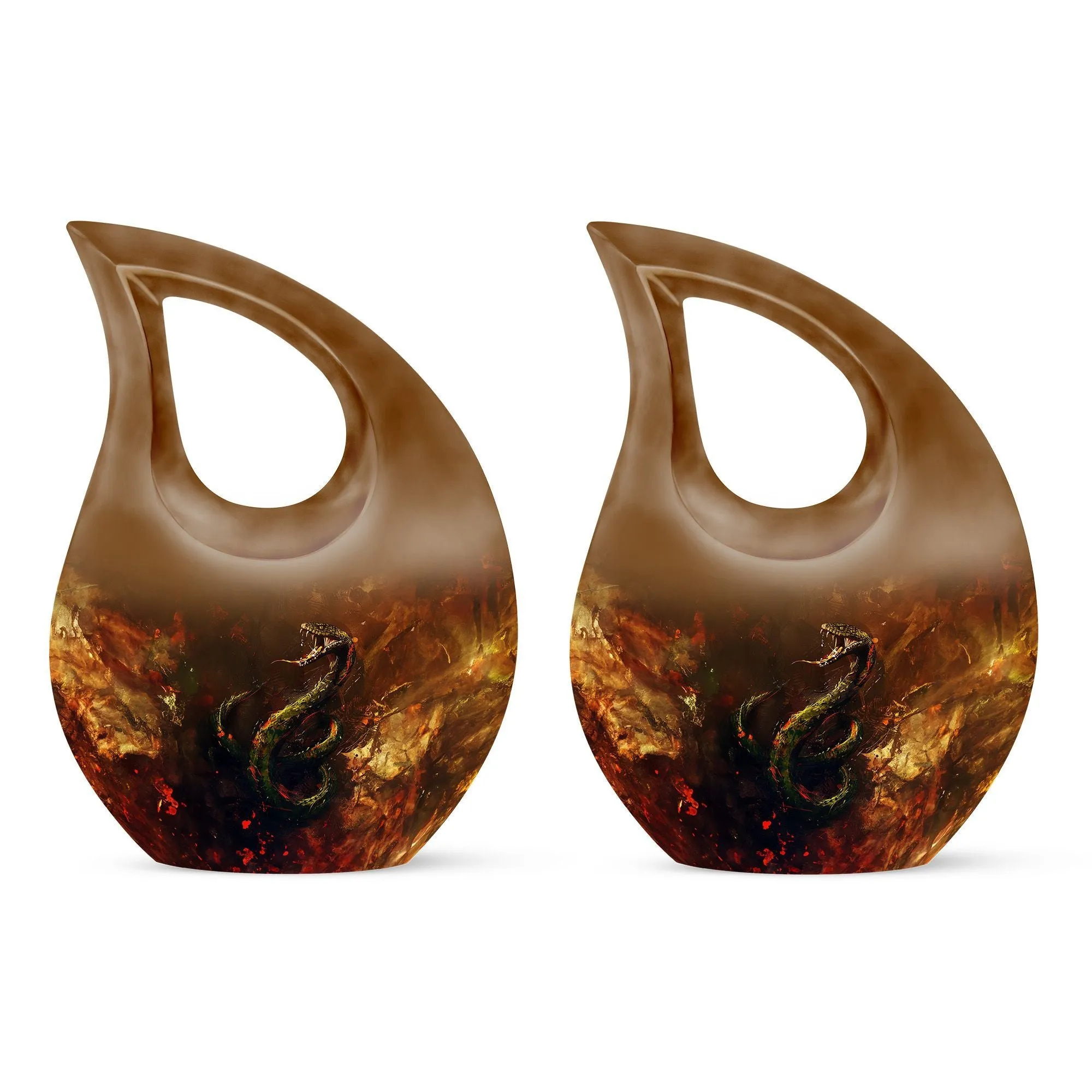 Serpentine Elegance Memorial - Snake Urn for Ashes