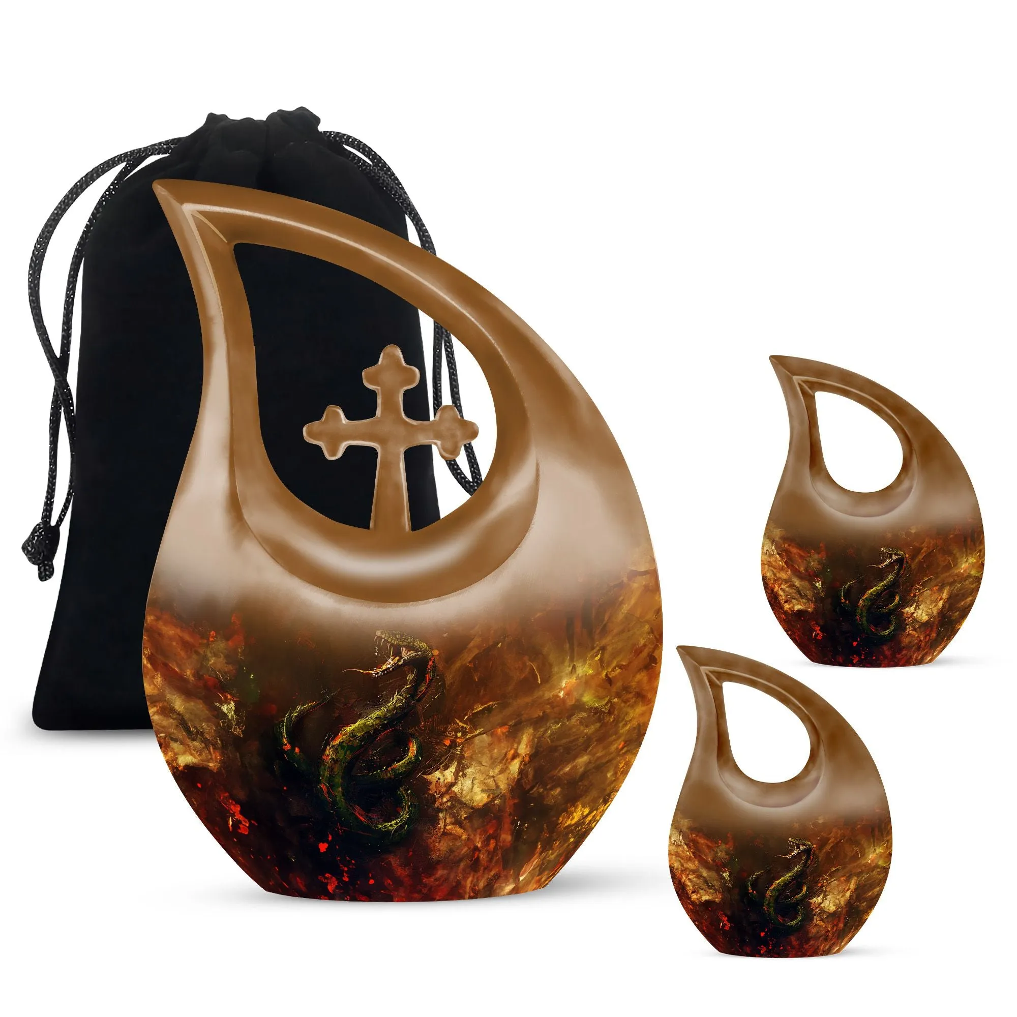 Serpentine Elegance Memorial - Snake Urn for Ashes
