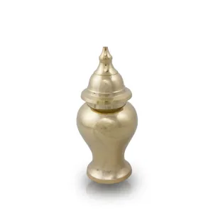 Shiny Brass Pet Urn in Extra Small