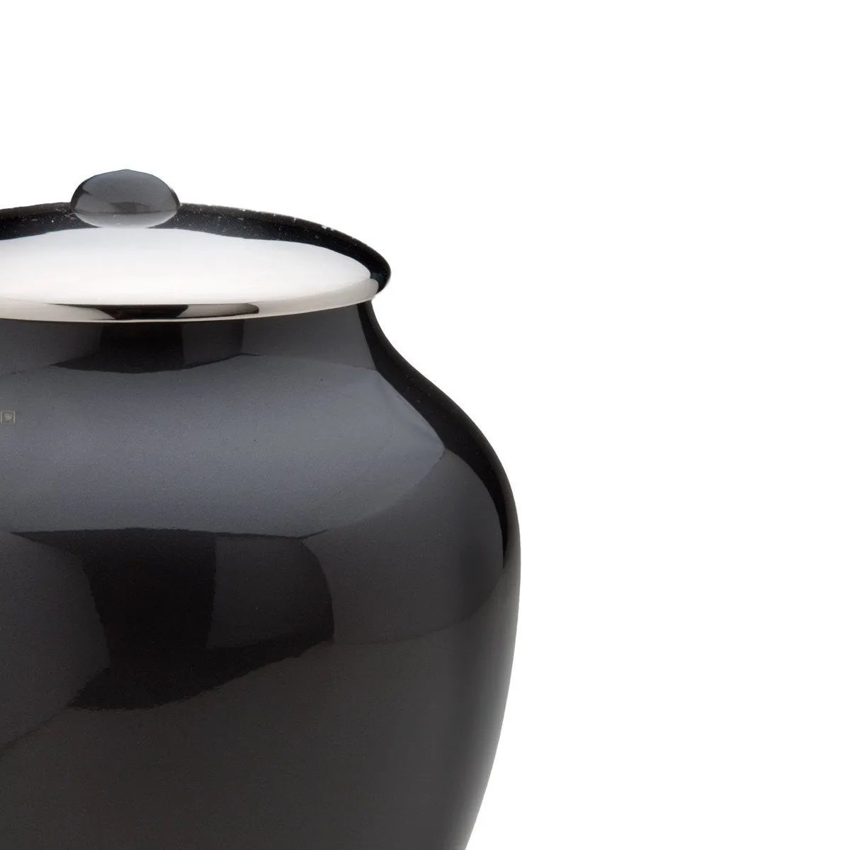Simplicity Brass Cremation Urn in Midnight Black