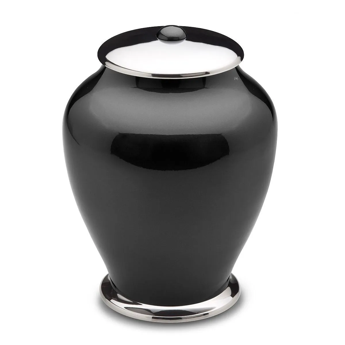 Simplicity Brass Cremation Urn in Midnight Black