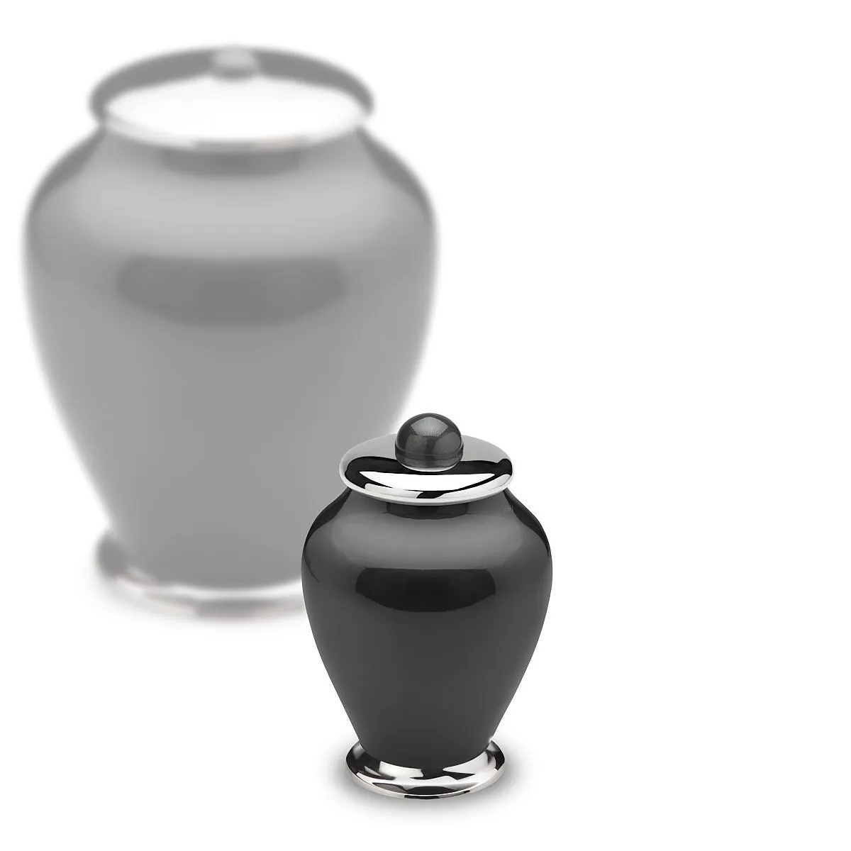 Simplicity Brass Cremation Urn in Midnight Black