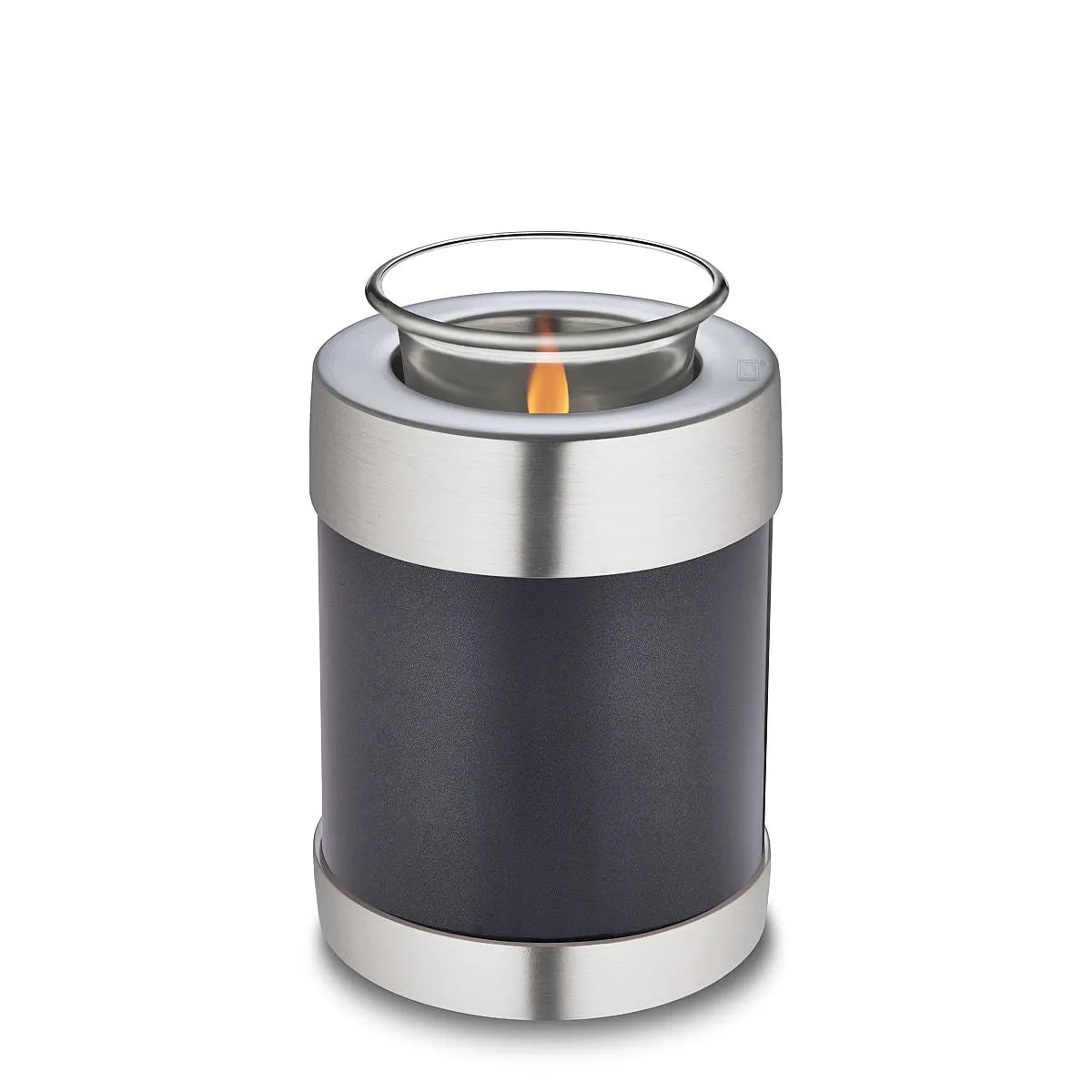 Simplicity Brass Cremation Urn in Midnight Black