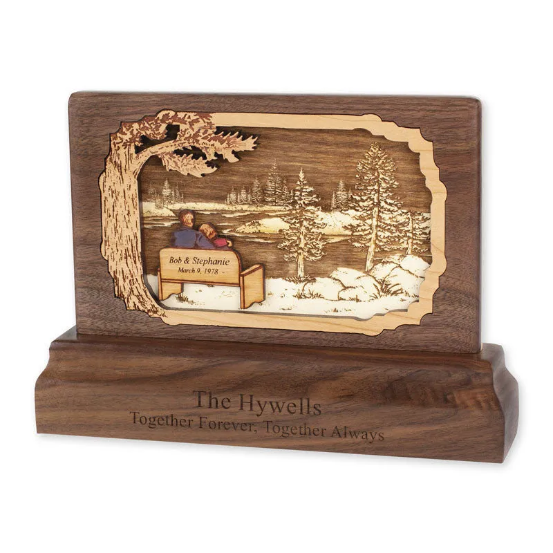 Small Keepsake Urn with 3-Dimensional Soulmates Inlay