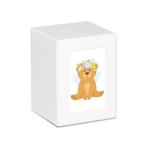 SMALL Photo Frame urn PY06 - Teddy Bear Angel Blue