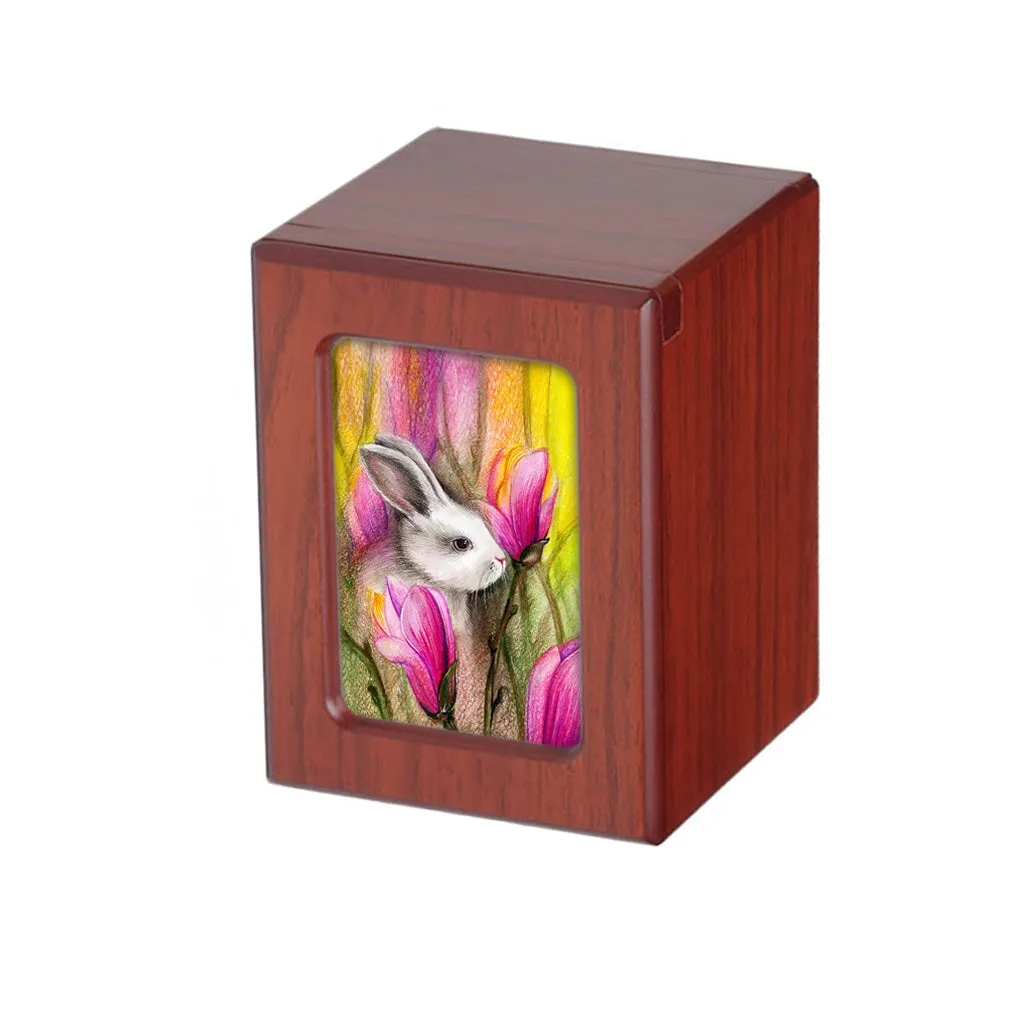 SMALL PY06 Photo Frame Urn - Rabbit with Tulips