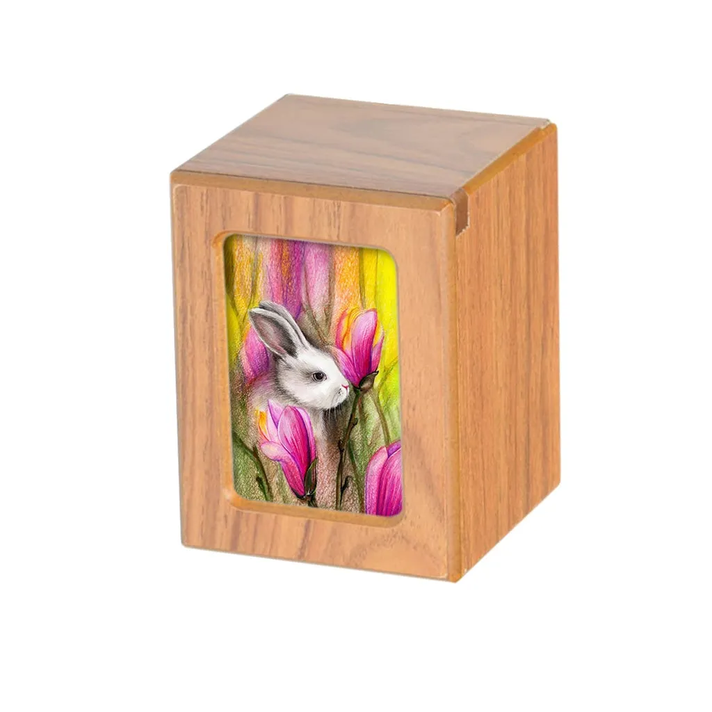 SMALL PY06 Photo Frame Urn - Rabbit with Tulips