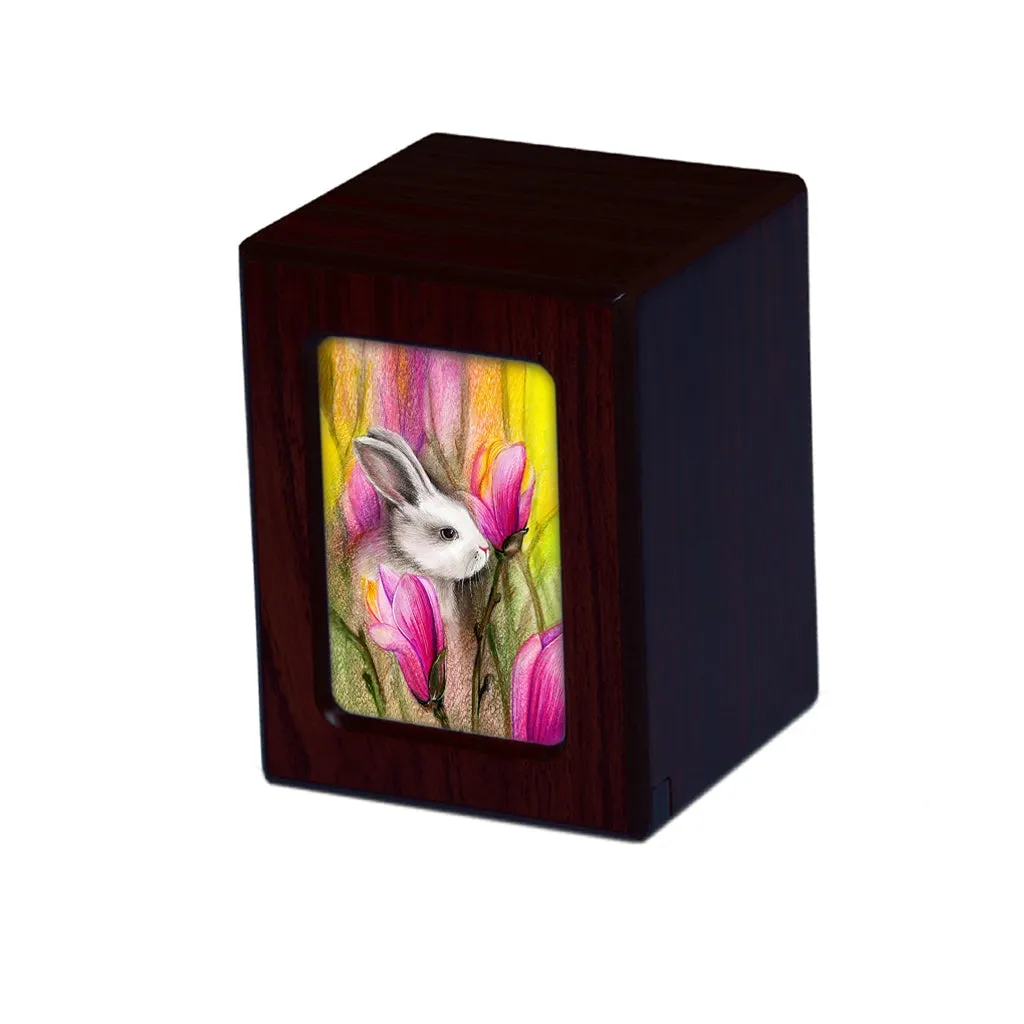 SMALL PY06 Photo Frame Urn - Rabbit with Tulips