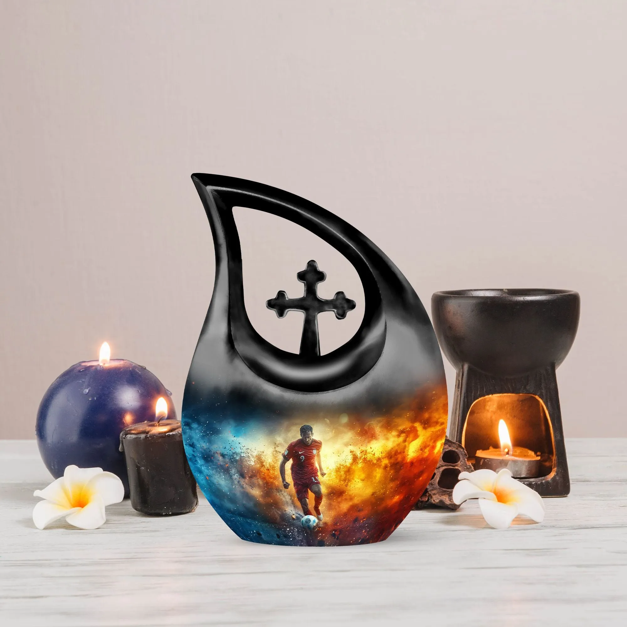 Soccer Passion Tribute: The Unique Dad's Memorial Cremation Urn