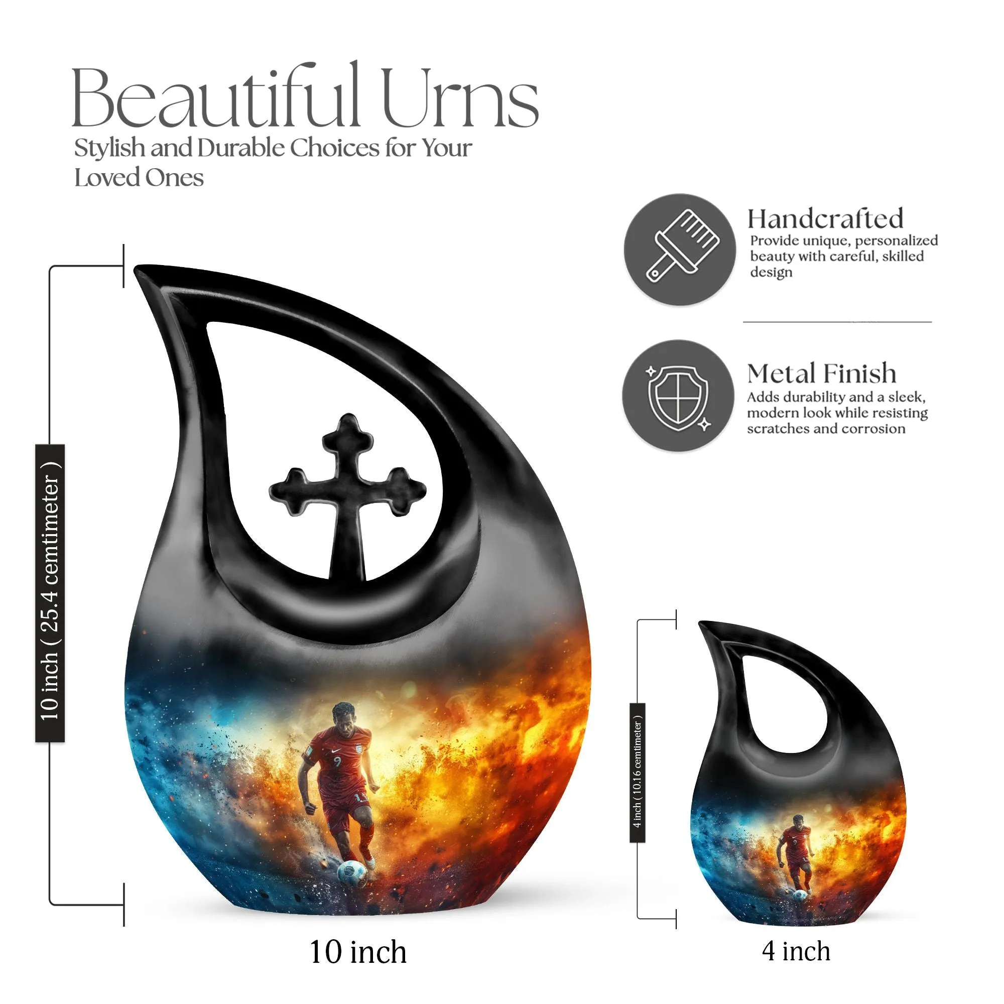 Soccer Passion Tribute: The Unique Dad's Memorial Cremation Urn