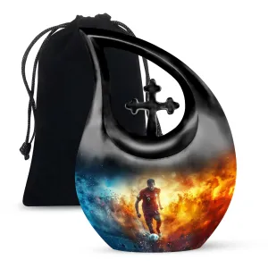 Soccer Passion Tribute: The Unique Dad's Memorial Cremation Urn