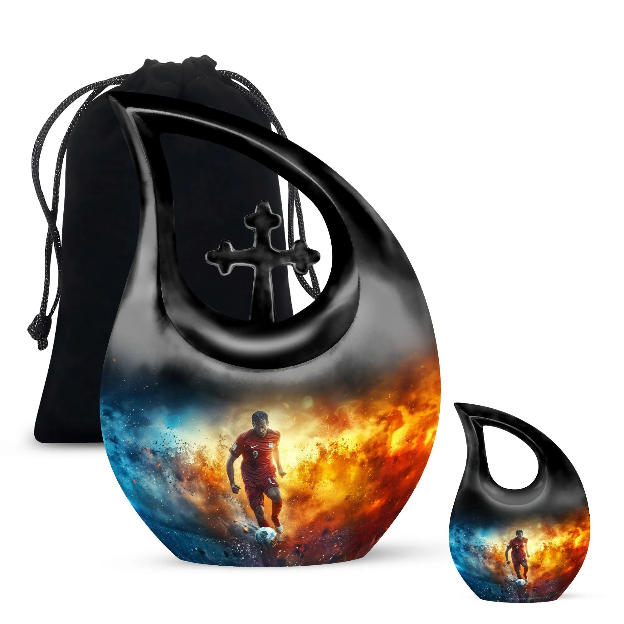 Soccer Passion Tribute: The Unique Dad's Memorial Cremation Urn